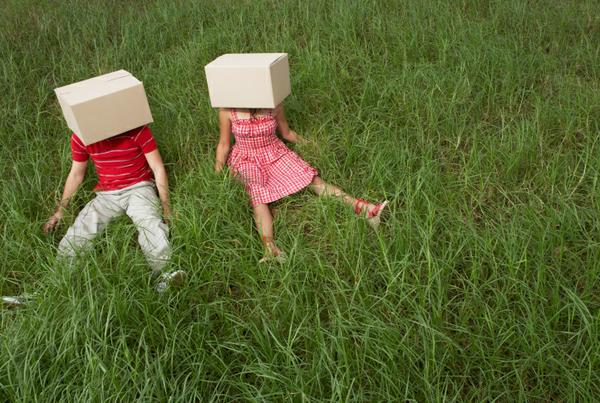 Boxes on heads